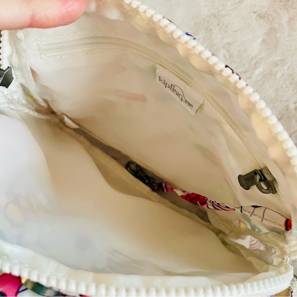 Kipling Keefe Crossbody Bag in Sweet Shop Print w/ Monkey Keychain - Picture 8 of 10